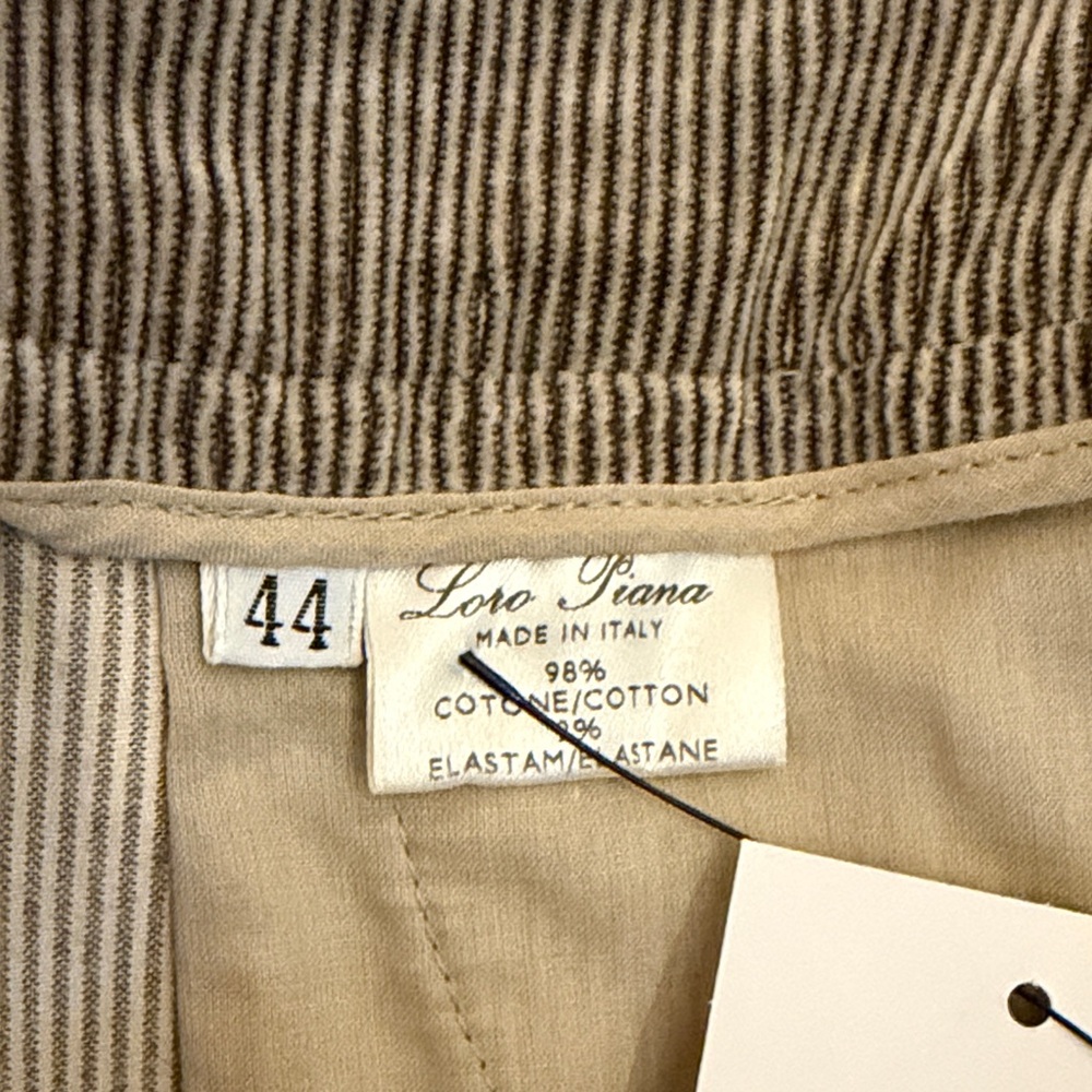Elegant Women's brushes cotton pin strip Gray Pants - Picture 5 of 8